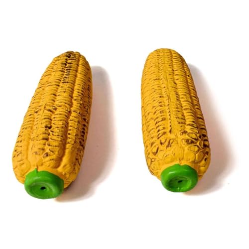 Maouira Dog Teeth Cleaning Toy Roasted Corn 2PCS Pet Chewing Toy Interactive Aggressive Chewer Biting Training Entertainment Toy Corn Shaped Dog Toy Puppy Teething Toy Dog Teeth Cleaning Toy von Maouira