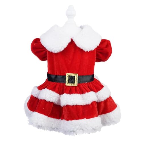 Maouira Warmes Hundekleid Für Cosplay Weihnachtsmann Weihnachtshunderock Winter Herbst Hochzeitskleider Niedlicher Süßer Hunderock Hunde Weihnachtsoutfit Hunde Weihnachtskleid von Maouira