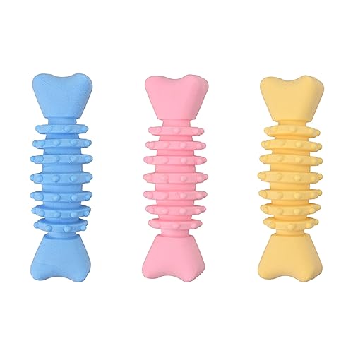 Pet Chew Toy Soft Teething Bone Dog Teeth Clean TPR Fishbones Toy Aggressive Chewers Dog Interactive Biting Chewing Toy Dog Toothbrush Teeth Cleaning Toy For Dogs Safe Dog Toy Bone Biteresistant Dog von Maouira