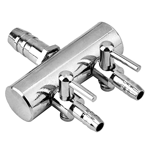 Luftregelventil Sauerstoff Verteiler Aquarium Luftstromregelhebel Ventil Edelstahl Luftschlauch Verteiler Luftverteiler Eingang,für Eingang 8 mm Ausgang 4 mm,für Aquarium-Luftverteilungszubehör von Maple Plentiful