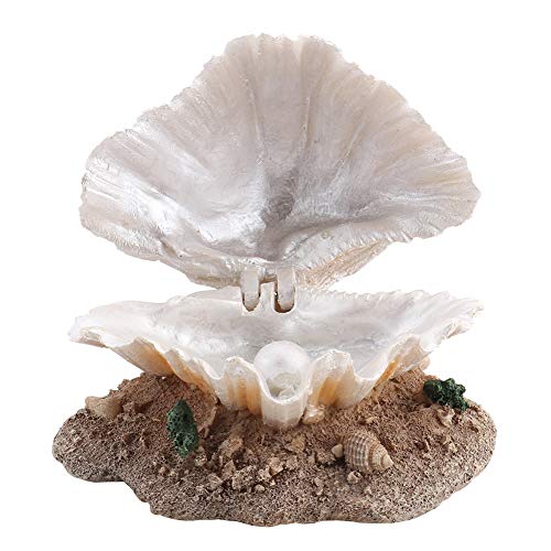 Maquer Conch Dekoration, Aquarium Ornament Flache Basis Landschaft Simulation Bubbler Decor Künstliche Belüftung für Aquarium von Maquer