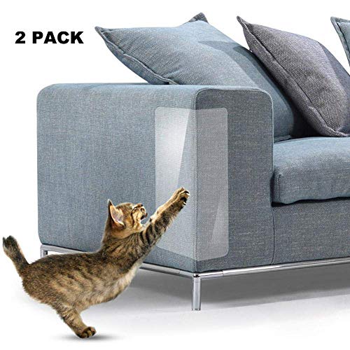 2 x Kratzschutz für Katzen, Kunststoff, transparent, Kontrollhilfe, Klebestreifen, selbstklebend, für Möbel, Sofa, Polstermöbel, Wand, Matratze, Autositz. von Maran