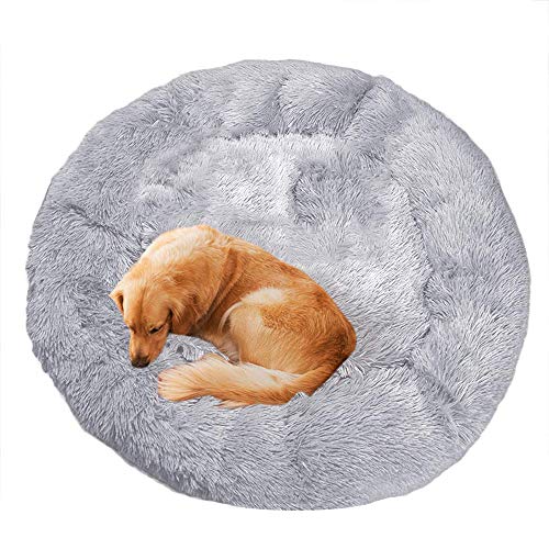 Maran Hundebetten Grosse Hunde waschbar Katzensofa Flauschig, Weich,Warm Plüsch Hundeschlafplatz für große Hunde und Katzen-Hellgrau-XL:100cm von Maran