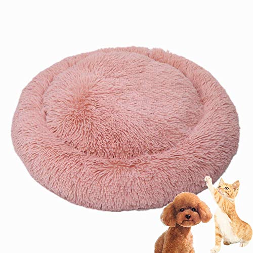 Maran Weich und warm Hundekorb Schlafplatz Tiere Kätzchen RundBett Tiere Sofa Gemütlich Hundebett Höhlenbett für kleine,Mittelgroße und Große Hunde-Pink-50 * 50 * 20cm von Maran