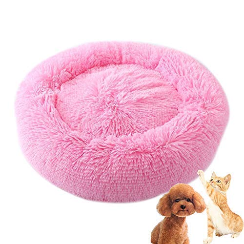 Maran Weich und warm Hundekorb Schlafplatz Tiere Kätzchen RundBett Tiere Sofa Gemütlich Hundebett Höhlenbett für kleine,Mittelgroße und Große Hunde-Rosa-50 * 50 * 20cm von Maran