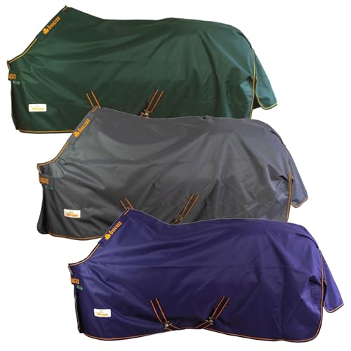 Marengos by Bucas - Weidedecke Stay-Dry 1200D Irish Turnout | Regendecke & Übergangsdecke | atmungsaktive & wasserdichte Outdoordecke mit Innenfutter & Kreuzbegurtung | Blau/Orange in Größe 125cm von Marengos