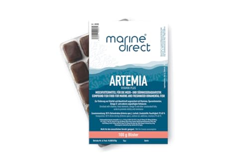 Marine Direct – Frostfutter Artemia 100g Blister – nährstoffreiches Fischfutter für Süß- & Meerwasser Aquaristik – gefrorenes Aquarienfischfutter von Marine Direct