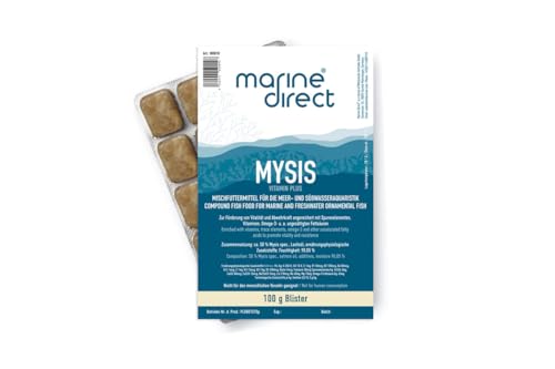 Marine Direct – Frostfutter Mysis 100g Blister – nährstoffreiches Fischfutter für Süß- & Meerwasser Aquaristik – gefrorenes Aquarienfischfutter von Marine Direct
