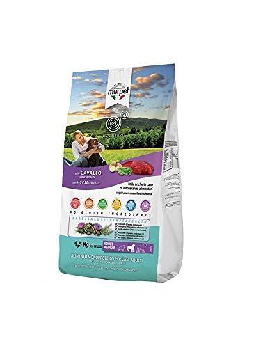 Nahrung für Hunde Equilibria Low Grain Medium monoproteico Pferd 12 kg von Marpet