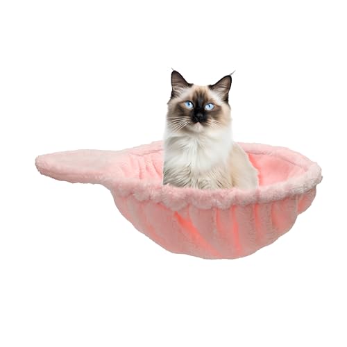 Große Katzenbaum-Hängematte, Bettbefestigungen - Ein gemütlicher, tiefer Korb Ersatzteile Zubehör, Add-Ons Zubehör im Queen-Size-Design für Katzenturm (Ø 34 cm) (Rosa) von Marsrut