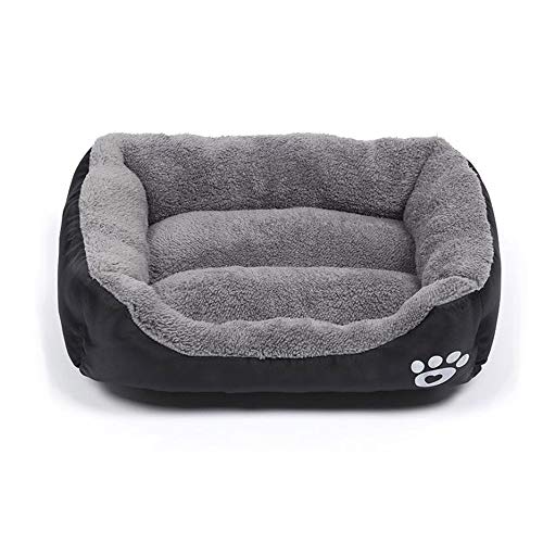 Martin Kench Hundebett Hundekörbchen Hundesofa Hundekissen Hundekorb Bezug Waschbar Hundekissen Vier-eckig (Schwarz,XL) von Martin Kench