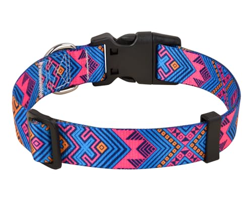 MarukoPet Hundehalsband, Verstellbares, Weich & Komfort Hunde Halsband, für Kleine, Mittlere Große Hunde Welpen Katzen Böhmisches, Blumen, geometrisches, Stammes Design(Orange Ethnischer Stil,XS) von MarukoPet