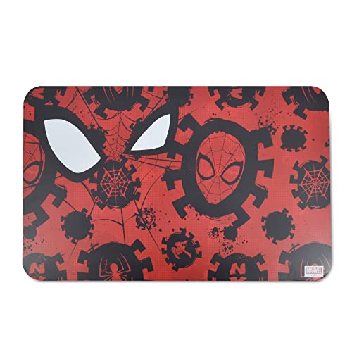 Marvel Comics Spiderman Hundefutter-Tischset | rutschfeste Unterseite aus Silikon, auslaufsicher, für Futter und Wasser, Spiderman-Hunde-Tischset zum Füttern und Aufbewahren von Lebensmitteln von Marvel