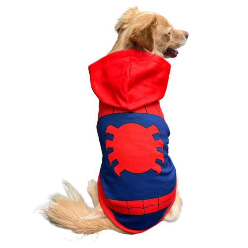 Marvel Spiderman Haustier-Kapuzenpullover mit Aufschrift "I Am Spiderman", Fleece, Größe M von Marvel