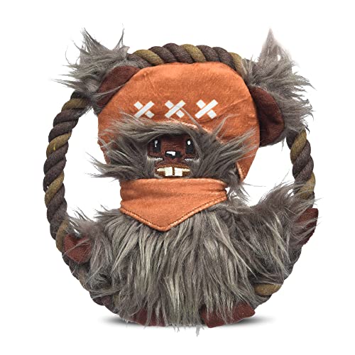 Star Wars Dog Toy Ewok Plush Rope Frisbee Dog Toy | Plush Star Wars Squeaky Dog Toy | Adorable Toys for All Dogs, Official Dog Toy Product of Star Wars for Pets von fetch FOR PETS