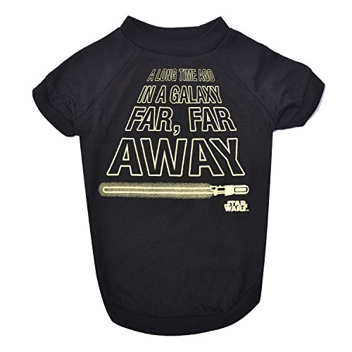 Star Wars for Pets Hunde-T-Shirt mit Galaxie-Motiv, Schwarz/Star Wars/weiches Hunde-Shirt, Größe M, Bezaubernde Hundebekleidung und -Bekleidung von Marvel