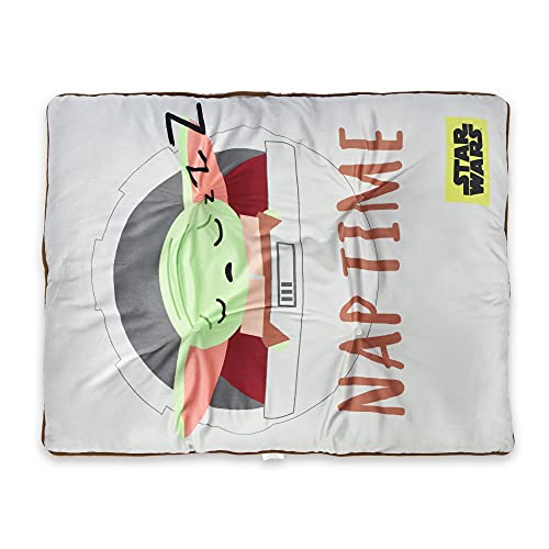 Star Wars for Pets The Mandalorian Nap Time Napper Hundebett | strapazierfähiges, waschbares Hundebett aus Plüsch | Haustierbett, weiches und plüschiges Hundebett, grau, Einheitsgröße, FF16632 von Marvel