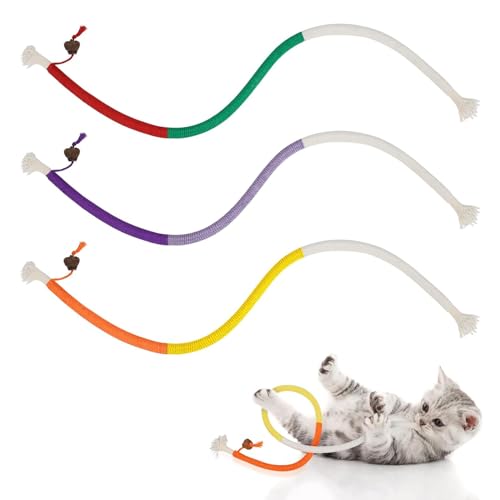 MarverFace 3 Stück Katzenminze Spielzeug, Katzenbeißseil, Katzen Kauspielzeug, interaktives Katzenspielzeug für für Katzen Zahnpflege und Gegen Mundgeruch von MarverFace