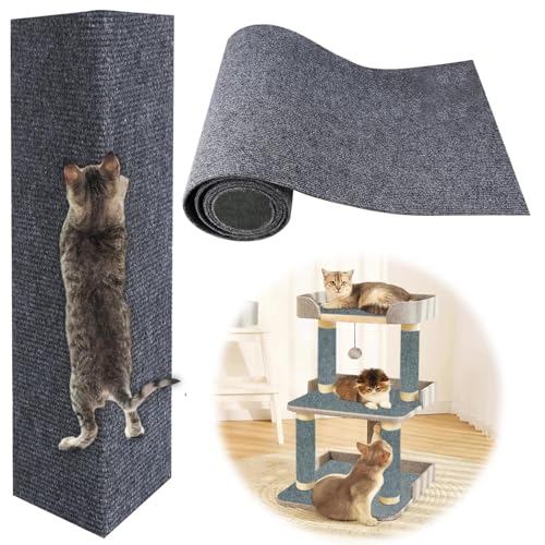 200cmx40cm Selbstklebend Kratzteppich Katze Wand, Selbstklebend kratzmatte Katze, DIY Zuschneidbare Katzen kratzmatte Wand, Katze Wand Teppich kratzwand für Katzen von MarverFace