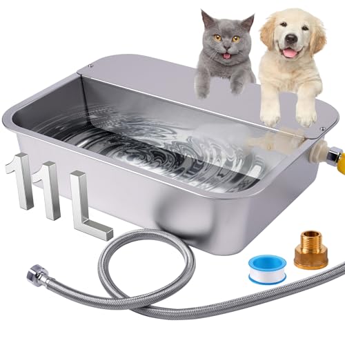 Automatischer Wassertank für Hunde, 116 L, für große Rassen, Edelstahl-Schüsselspender für große Hunde, Pferde, Enten, Hühner, Vieh von MasXirch