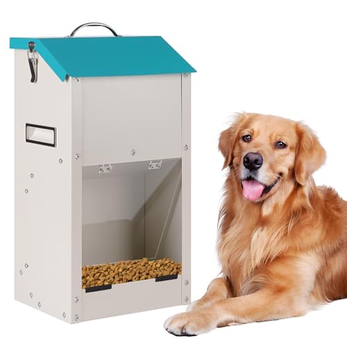 Verzinkte Schwerkraft Futterspender für Hunde, Rasse Hundefutterspender für Hunde, 7.5lbs Outdoor Haustiere Futterspender Schwerkraft Futterspender von MasXirch