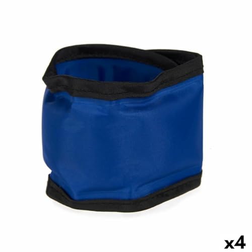 Hundehalsband, PVC-Gel, 6,3 x 1 x 30 cm, Kühlmittel, 4 Stück, Blau / Schwarz Hundehalsband, PVC-Gel, 6,3 x 1 x 30 cm, Kühlmittel, 4 Stück, Blau / Schwarz von Mascow