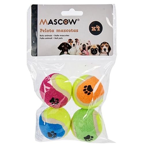 Mascow Hundespielzeug, bunt, Ø 4,5 cm, Polyethylen, Polypropylen, ABS (12 Stück) von Mascow