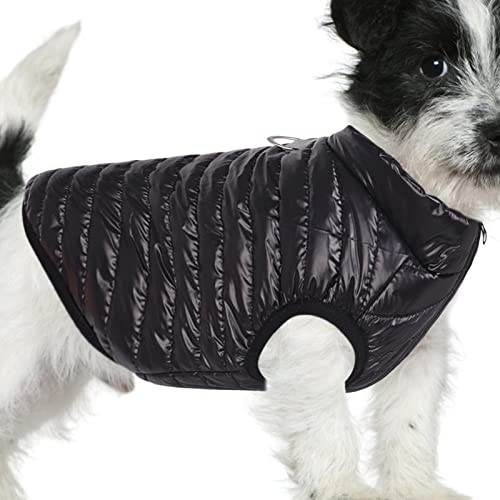 Maseaxi Weiche Fleeceweste mit Leinenring - Stoff Hundepullover Winter Fleece Weste Hundepullover Jacke,Warme Hundekleidung für kaltes Wetter, leichte Outdoor-Bekleidung für kleine, mittelgroße von Maseaxi