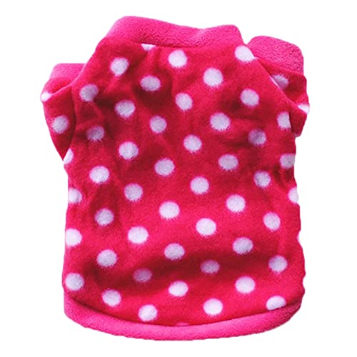 Mashaouyo Drucken Hund Katzen Kleidung für kleine Hunde Warm Winter Haustier Hundekleidung Mantel Hemd Haustier Weihnachtskostüm Weiche Chihuahua Kleidung Haustier Kleiderbügel Klein (Hot Pink, M) von Mashaouyo