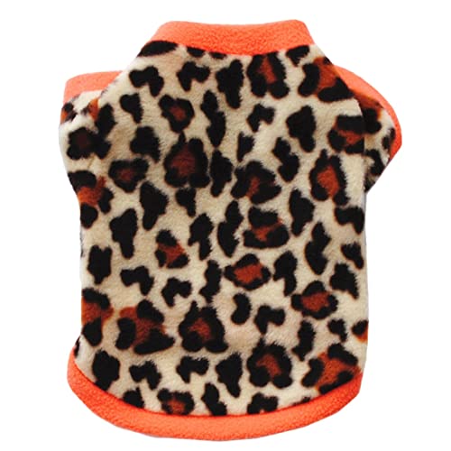 Mashaouyo Drucken Hund Katzen Kleidung für kleine Hunde Warm Winter Haustier Hundekleidung Mantel Hemd Haustier Weihnachtskostüm Weiche Chihuahua Kleidung Haustier Kleiderbügel Klein (Orange, M) von Mashaouyo