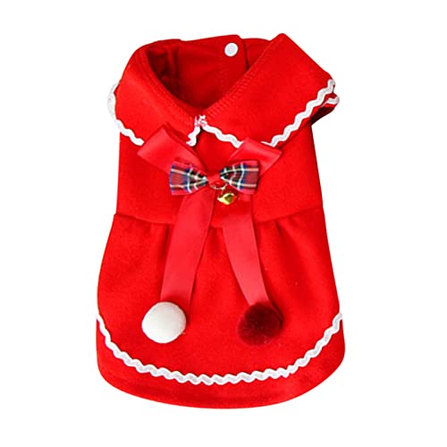 Mashaouyo Haustierkleidung Hundekleidung Herbst- und Winterkleidung Neue Haustierkleidung Weihnachten Haustierkleidung für große Hunde weiblich (Rot, XL) von Mashaouyo