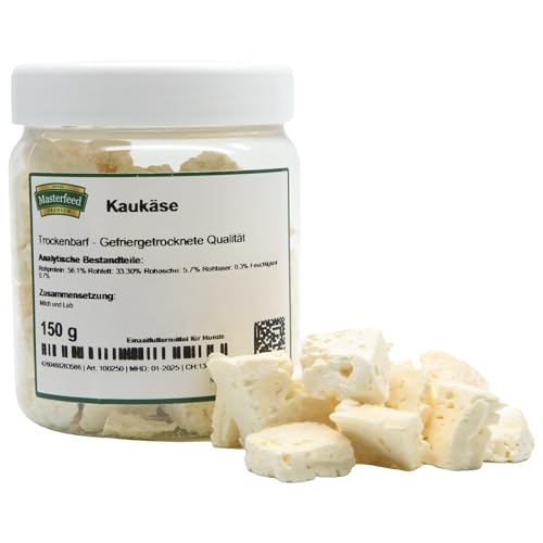 Masterfeed Trockenbarf Kaukäse, gefriergetrocknete Qualität, Barf Leckerli für Hunde, 150 g von Masterfeed