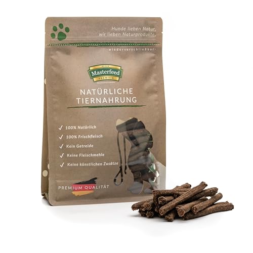 Masterfeed Kaustreifen Ziege für Hunde - Getrocknet - 100% Natürlich Größe 1000 g von Masterfeed