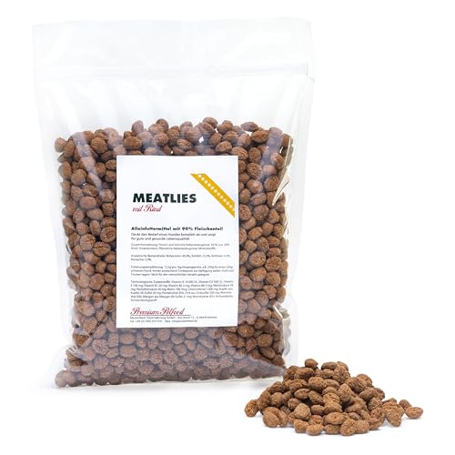 Masterfeed Meatlies Hirsch, Getreidefrei, Hoher Fleischanteil, Hundefutter für ausgewachsene Hunde (Adult), Trockenfutter, 5 kg von Masterfeed