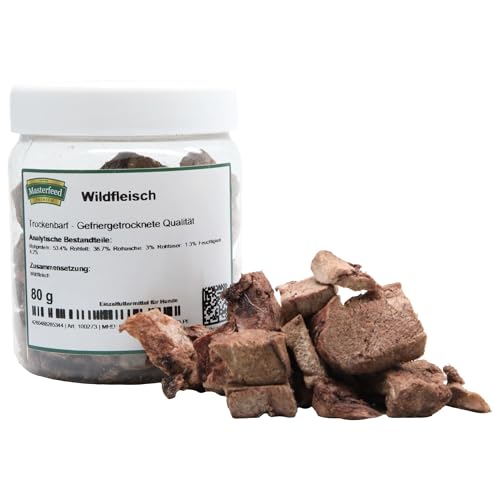 Masterfeed Trockenbarf Wildfleisch, gefriergetrocknete Qualität, Barf Leckerli für Hunde, 100% natürliche Zutaten,1 kg von Masterfeed