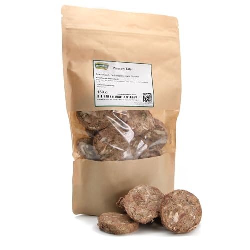 Masterfeed Trockenbarf Rinderpansen Taler, gefriergetrocknete Qualität, Barf Leckerli für Hunde, 150 g von Masterfeed