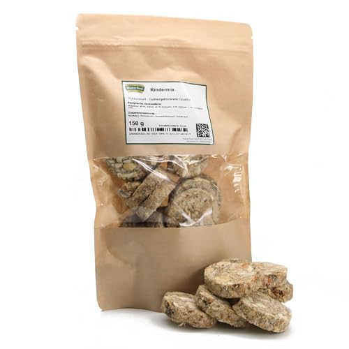 Masterfeed Trockenbarf Rindermix Taler, gefriergetrocknete Qualität, Barf Leckerli für Hunde, 150 g von Masterfeed