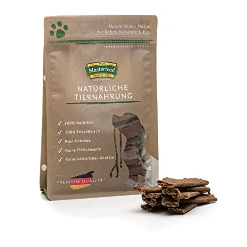 Masterfeed Streifen | Känguru 500g | Hundeleckerli mit 90% hohem Fleischanteil | Getreidefrei | 100% Natürlich | Deutsche Herstellung | Leckerli für Hunde von Masterfeed