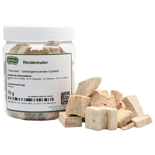 Masterfeed Trockenbarf Rindereuter, gefriergetrocknete Qualität, Barf Leckerli für Hunde, 1 kg von Masterfeed