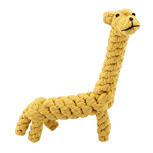 Giraffe Hundespielzeug 21 x 13 x 5 cm niedliches Kauspielzeug für Hunde Baumwollseil bissfest Giraffe zur Reinigung der Zähne von Haustieren von Masyrt