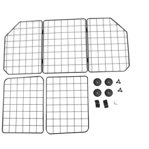Masyrt Verstellbare Eisen-Laderaum-Drahtgeflecht-Hundebarriere, Sicheres Fahren, Trenngitter für Haustiere, für SUV, Van und Andere Fahrzeuge von Masyrt