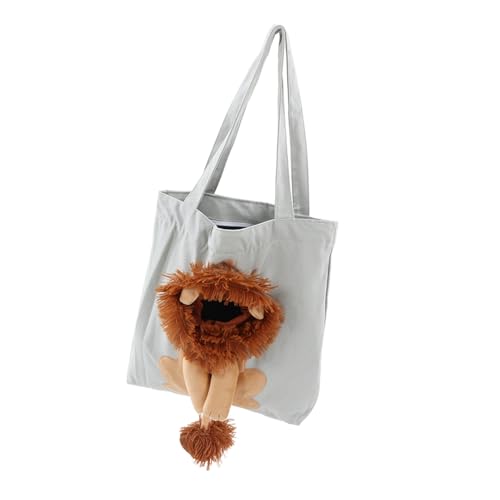 Pet Canvas Bag Niedlich Löwenförmige Kapazität Tragbares Haustier -Schulter -Tragen Little Lion -Form -Umhängetasche für den Freien Im Freien (B) von Masyrt