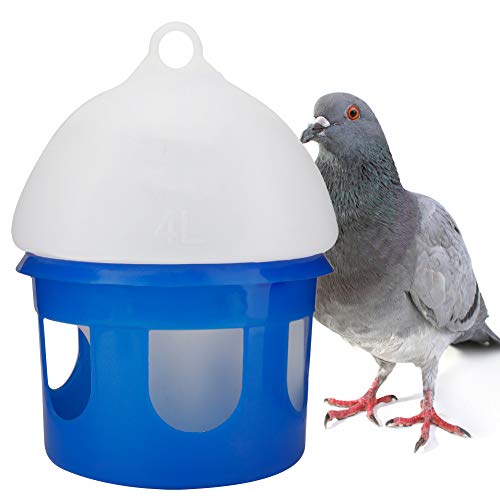 Tauben-Futterstation, Vogelkäfig-Futterstation, 2 L/4 L/6,5 L, Großes Fassungsvermögen, Taubentränke, Automatische Vogel-Tauben-Futterstation, ABS-Kunststoff, Wasserspender, von Masyrt