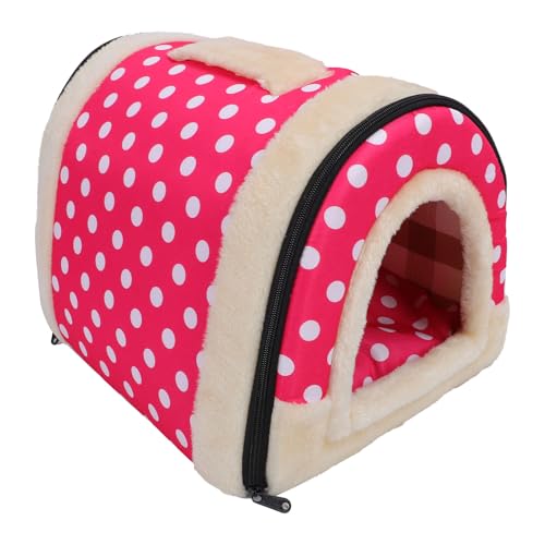 Tragbares Hundehaus Halb Geschlossener Oxford Fabric Cosy Pet Bett Accessoire für Katze, Kitty Winter, mit Stabilem Griff, Geeignet Zum Bewegen, Reisen oder Außenspaziergängen von Masyrt