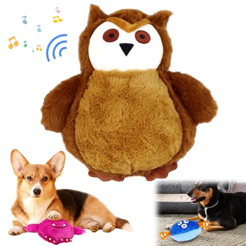 Active Moving Pet Plush Toy, 2024 Neu Hundeball Hundespielzeug Futter Ball, Sprechendes und Wiederholendes Lustiges Stofftier, Interaktives Hundespielzeug Leckerli Spielzeug Ball (&A) von Matame