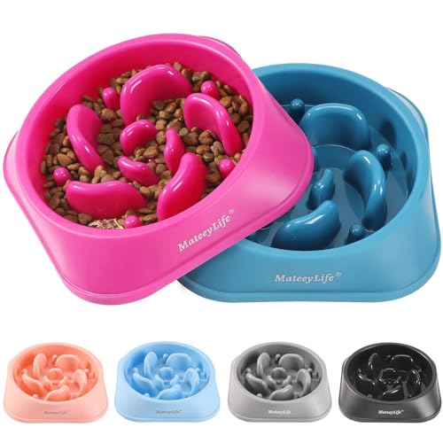 MateeyLife Hundenapf 2 Stück, Anti schling napf Hund – Rutschfester Slow Feeder Hundenapf für mittelgroße und große Hunde MateeyLife Hundenapf 2 Stück, Anti schling napf Hund – Rutschfester Slow Feeder Hundenapf für mittelgroße und große Hunde von MateeyLife