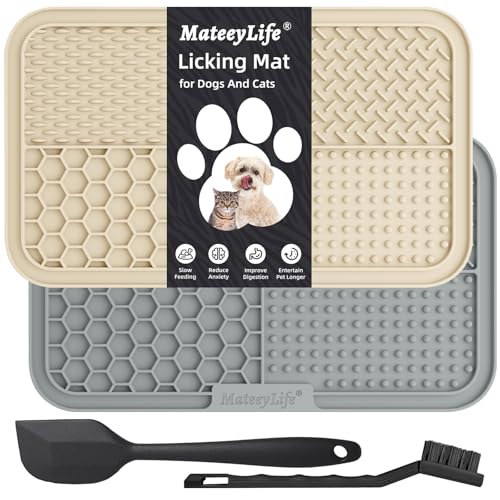 MateeyLife Leckmatte für große Hunde, Katzen-Leckmatte, Leckmatte für Angstlinderung, Hundespielzeug, um sie zu beschäftigen, Hunde-Anreicherungsspielzeug, Erdnussbutter-Leckpad, Hundeleckmatte zum von MateeyLife