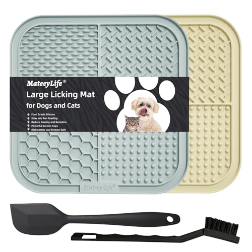 MateeyLife Leckmatten für Hunde und Katzen, Premium Leckpad mit Saugnäpfen zur Linderung von Angstzuständen, Hundepuzzle Bereicherungsspielzeug für Langeweile Reduzierer, Hundefuttermatte perfekt zum Baden und Fellpflege von MateeyLife