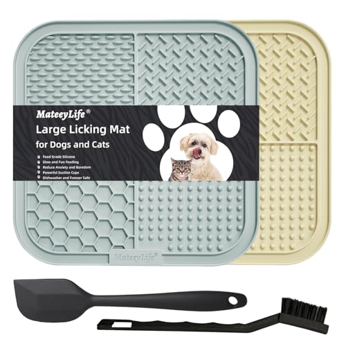 MateeyLife Leckmatten für Hunde und Katzen, Premium Leckpad mit Saugnäpfen zur Linderung von Angstzuständen, Hundepuzzle Bereicherungsspielzeug für Langeweile Reduzierer, Hundefuttermatte perfekt zum Baden und Fellpflege von MateeyLife