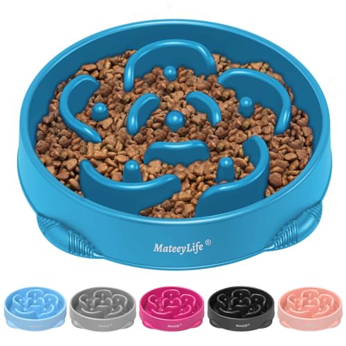 MateeyLife Slow Feeder Hundenäpfe, Anti-Erstickungs-Puzzle-Hundenäpfe, rutschfeste interaktive Hundenäpfe verlangsamen das Fressen, Bläh-Stop-Labyrinth-Hundeschüssel, Hundefutter für große Rassen, XL, von MateeyLife